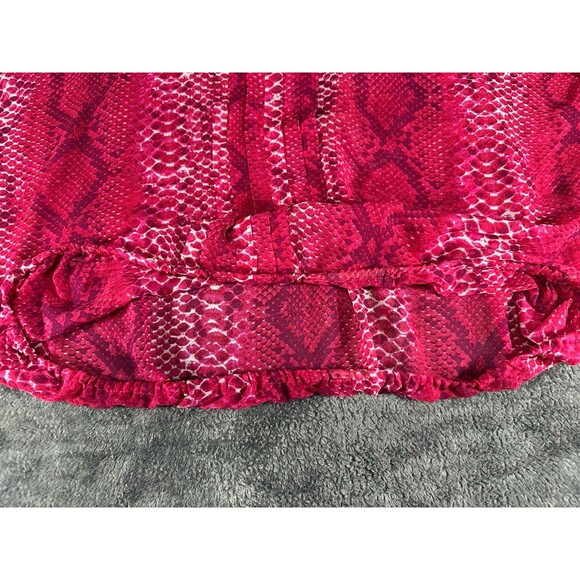 a.n.a. Women's Pink and Red Snakeskin Print Blouse Size XL - Picture 6 of 10